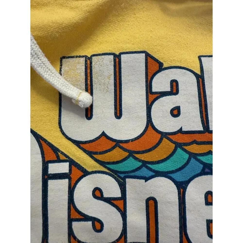 Walt Disney World Bright Yellow Retro Vibes Hoodie Hooded Sweatshirt XXL - Picture 3 of 6